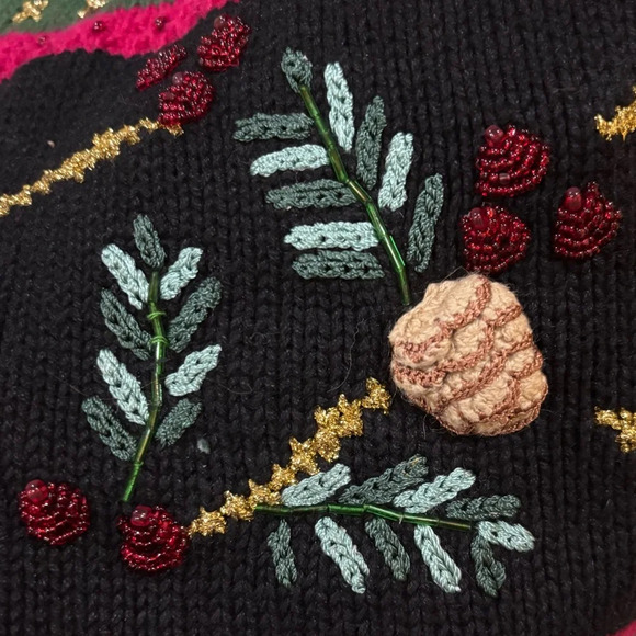 Handknit Cardigan Sweater Size 3X by Storybook Kruts Vintage 90’s - Picture 4 of 16